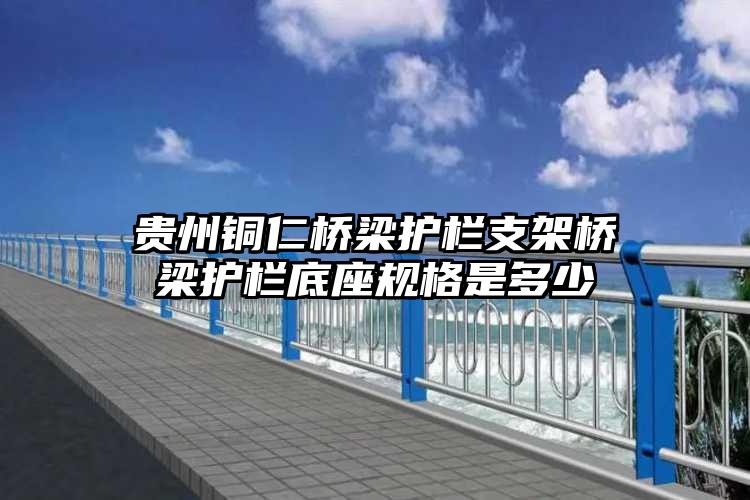 贵州铜仁桥梁护栏支架桥梁护栏底座规格是多少