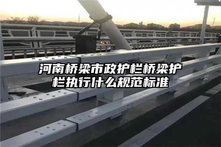 河南桥梁市政护栏桥梁护栏执行什么规范标准