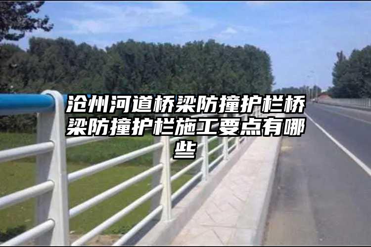 沧州河道桥梁防撞护栏桥梁防撞护栏施工要点有哪些