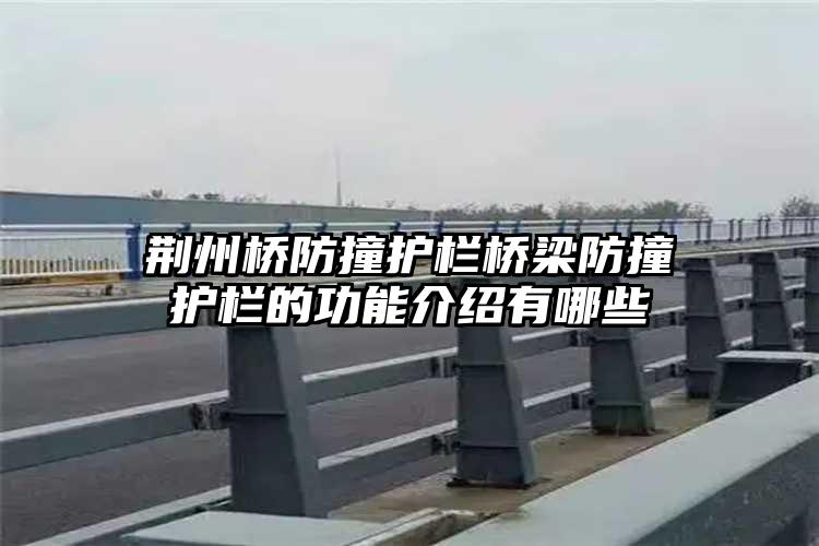 荆州桥防撞护栏桥梁防撞护栏的功能介绍有哪些