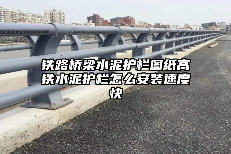 铁路桥梁水泥护栏图纸高铁水泥护栏怎么安装速度快