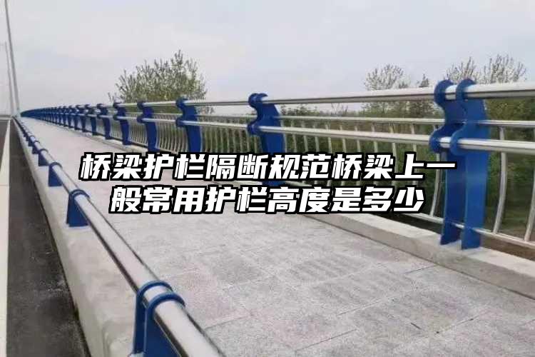桥梁护栏隔断规范桥梁上一般常用护栏高度是多少