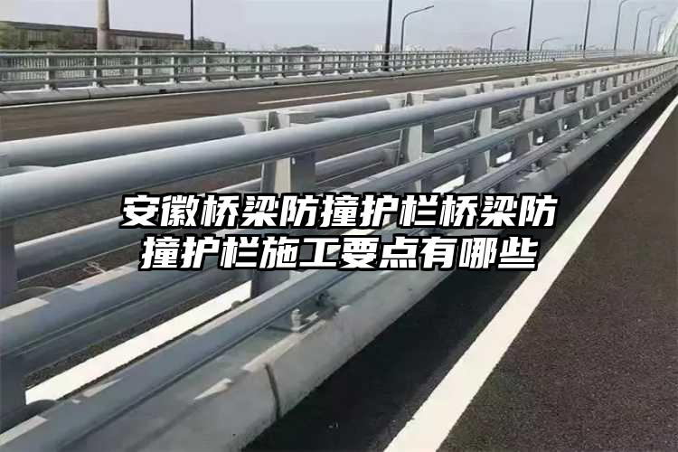安徽桥梁防撞护栏桥梁防撞护栏施工要点有哪些